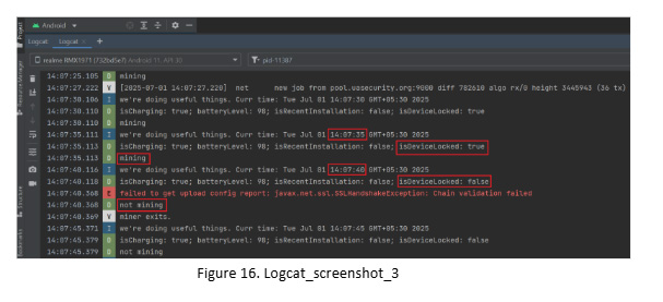 Logcat screenshot 3