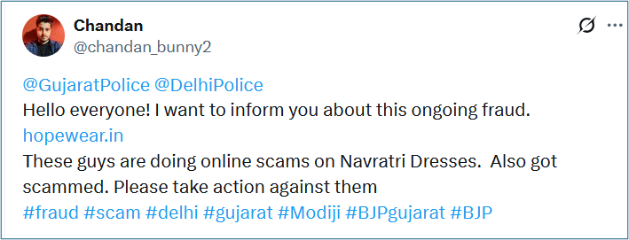 Scams on Navratri dresses