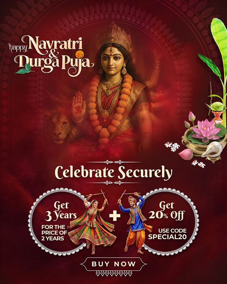 Happy Navratri & Durga Puja. Celebrate Securely